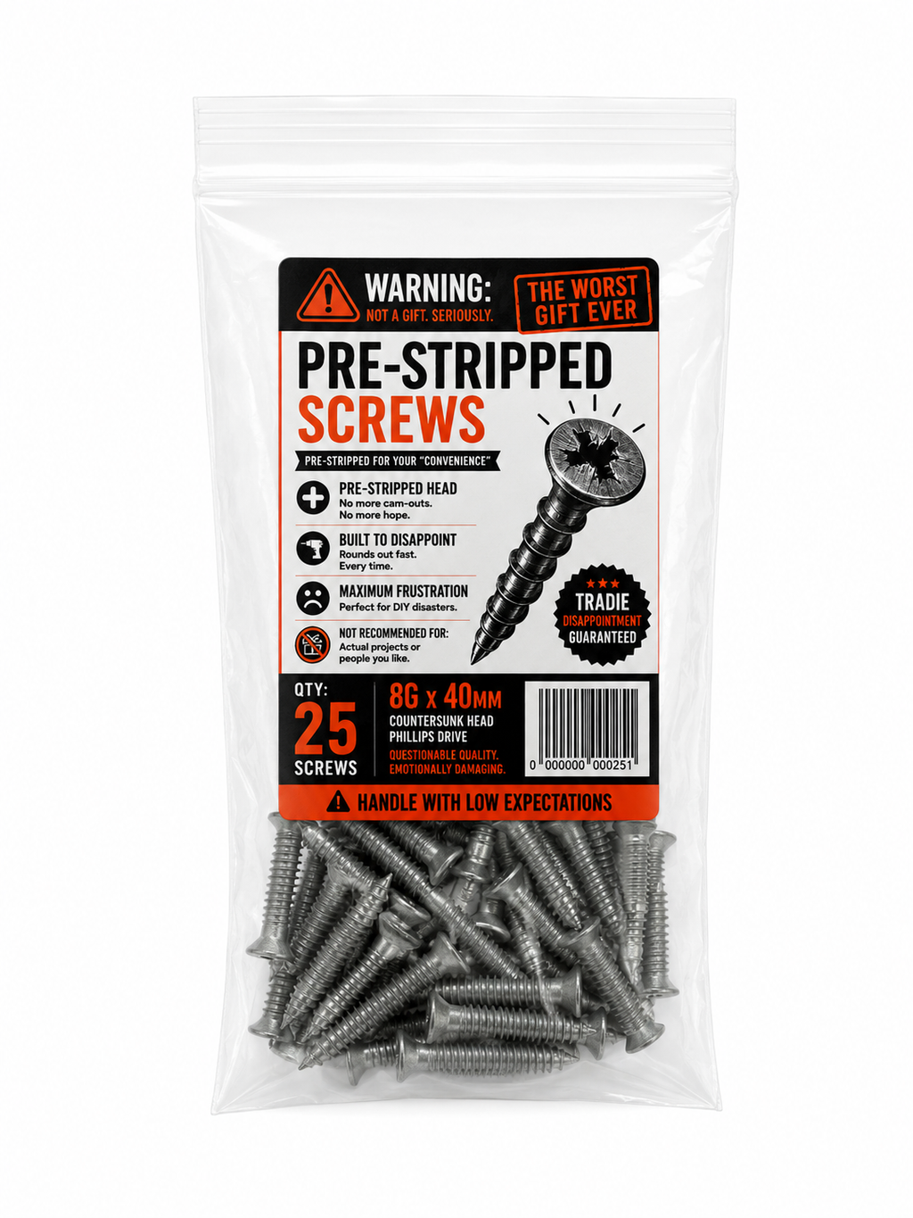 Pre-Stripped Screws™ – The Worst Gift Ever