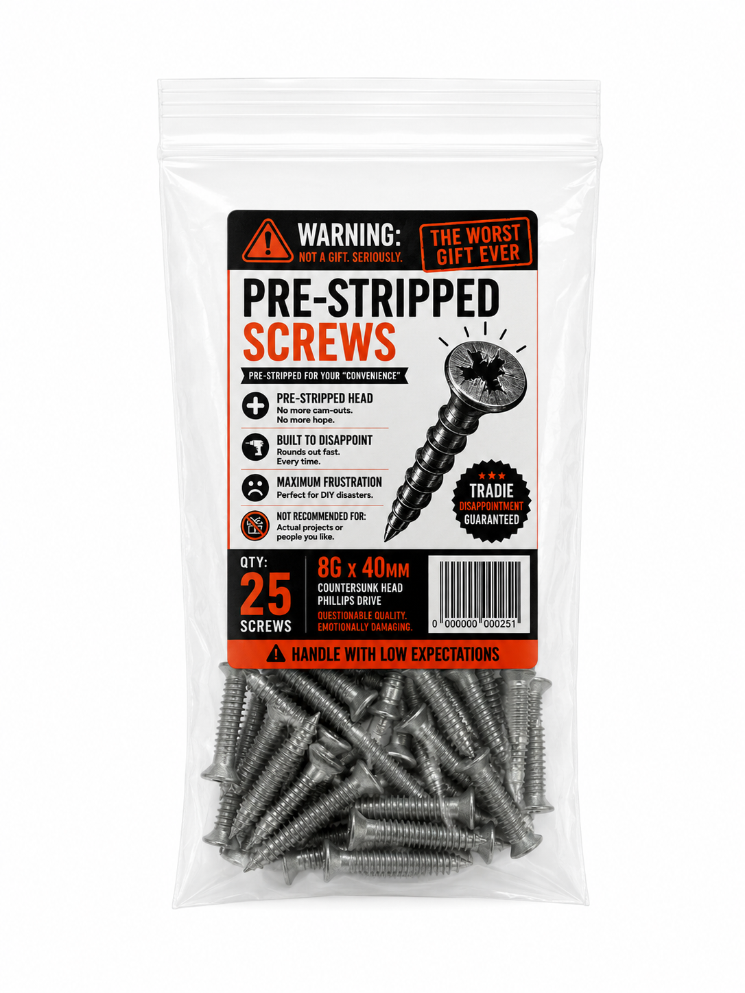 Pre-Stripped Screws™ – The Worst Gift Ever
